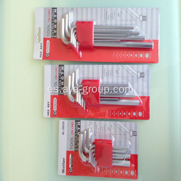 Cabeza plana 9pcs Hex Allen Llave